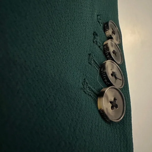 Aritzia Wilfred Women's Cherrelle (Double Breasted Blazer) Aventurine Green XXS - Picture 4 of 9